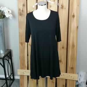 Eileen Fisher Black Silk Tunic Top